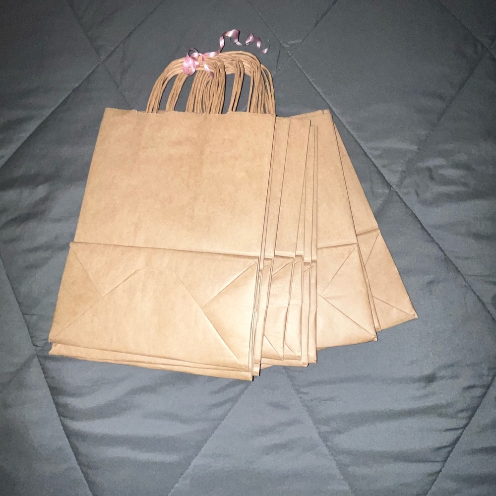 12pk Tan Paper Gift Bags